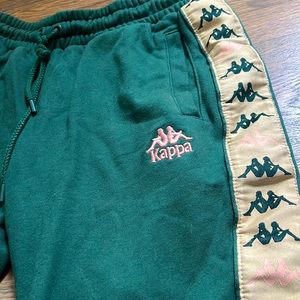 Kappa green sweatpants. Mens Medium